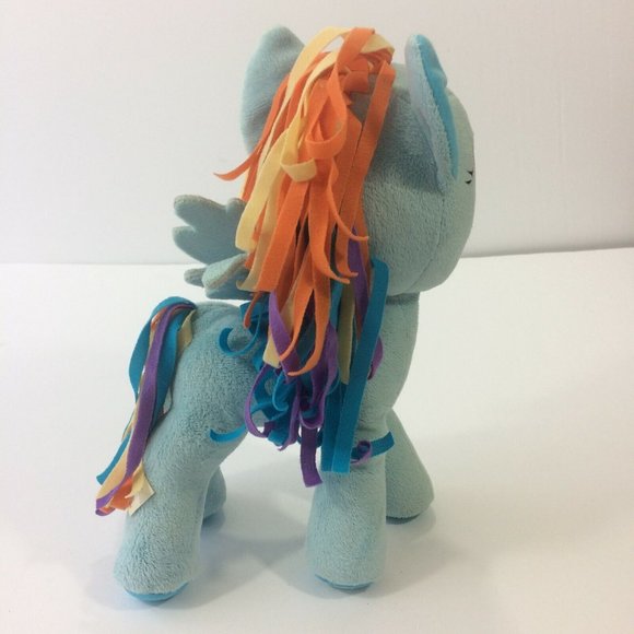 My Little Pony Rainbow Dash Plush 11" Tall Stuffed Animal Toy Cloth Hair Hasbro - Picture 3 of 11
